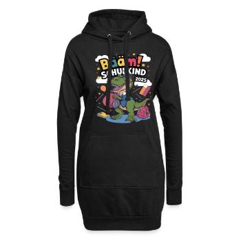 Schulkind 2025 Einschulung Schulanfang - Hoodie-Kleid - Schwarz - Vorne