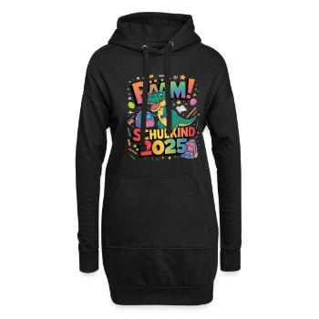 Schulkind 2025 Einschulung Schulanfang - Hoodie-Kleid - Schwarz - Vorne
