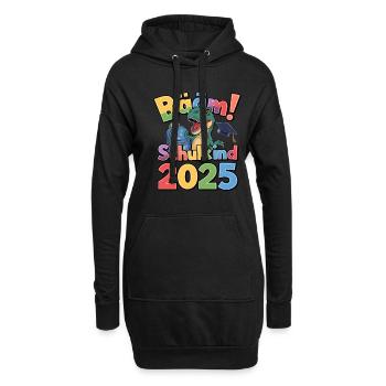 Schulkind 2025 Einschulung Schulanfang - Hoodie-Kleid - Schwarz - Vorne