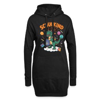 Schulkind 2025 Einschulung Schulanfang - Hoodie-Kleid - Schwarz - Vorne