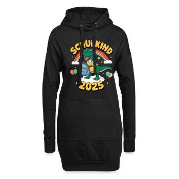 Schulkind 2025 Einschulung Schulanfang - Hoodie-Kleid - Schwarz - Vorne