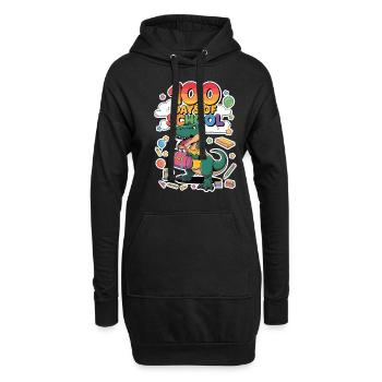 100e jour d’école 100 jour d’école des enfants - Sweat-shirt à capuche long Femme - noir - Devant