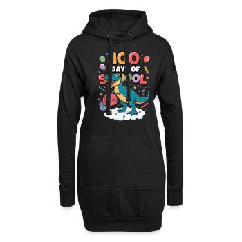 100e jour d’école 100 jour d’école des enfants - Sweat-shirt à capuche long Femme - noir - Devant