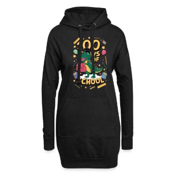 100e jour d’école 100 jour d’école des enfants - Sweat-shirt à capuche long Femme - noir - Devant