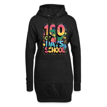 100e jour d’école 100 jour d’école des enfants - Sweat-shirt à capuche long Femme - noir - Devant