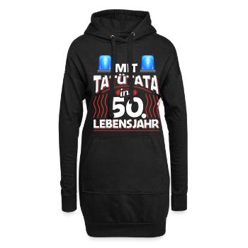50 Geburtstag Geschenk Mann Feuerwehr Polizei - Hoodie-Kleid - Schwarz - Vorne