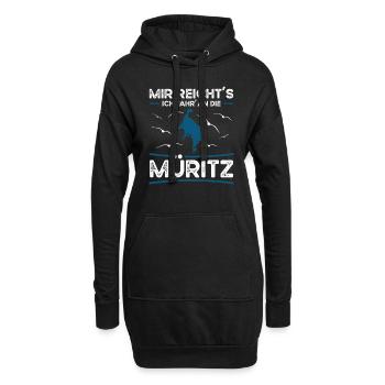 Mir Reichts Ich Fahr An Die Müritz - Hoodie-Kleid - Schwarz - Vorne