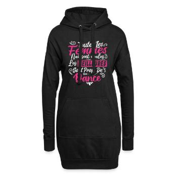 Prof Professeur Danse Métier Humour Cadeau - Sweat-shirt à capuche long Femme - noir - Devant