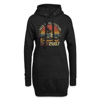 Die Legenden wurden im Dezember 2007 - 2007 geboren - Hoodie-Kleid - Schwarz - Vorne