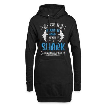 Peur de la mer de requin - Sweat-shirt à capuche long Femme - noir - Devant