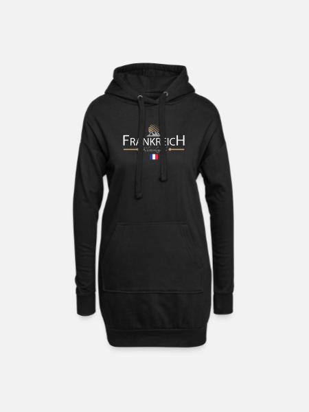 Frankreich Klettern - Hoodie-Kleid - Schwarz