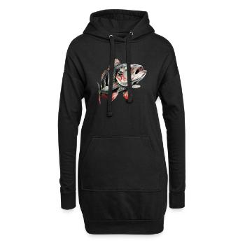 Barsch - Hoodie-Kleid - Schwarz - Vorne