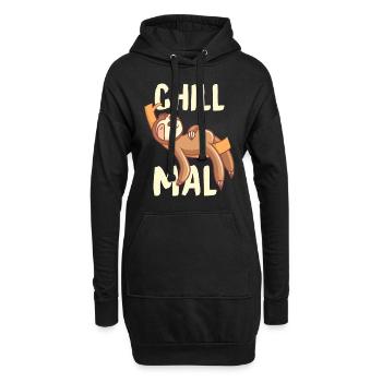 Chill paresseux cadeau relaxant et rafraîchissant - Sweat-shirt à capuche long Femme - noir - Devant