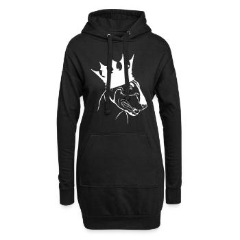BULLTERRIER BULL TERRIER - Sweat-shirt à capuche long Femme - noir - Devant