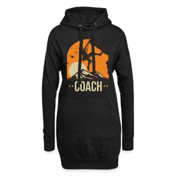 Klettertrainer Klettern Klettern Klettern Klettern Frau - Hoodie-Kleid - Schwarz - Vorne