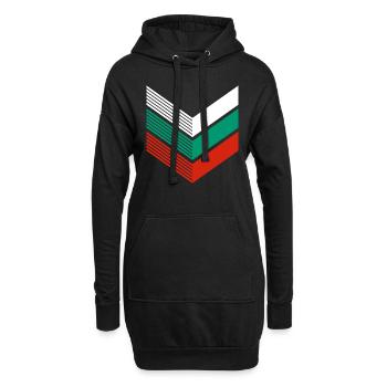 Bulgarien Flagge Bulgarische Fahne Goldstrand - Hoodie-Kleid - Schwarz - Vorne