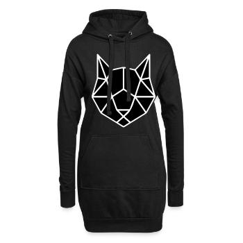 ORIGAMI KATZE - Hoodie-Kleid - Schwarz - Vorne