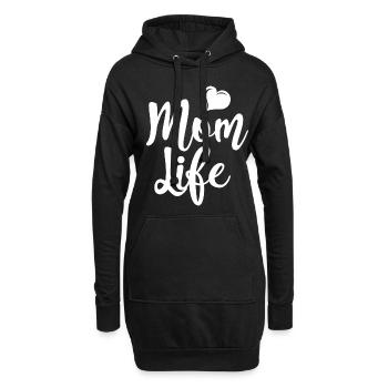 VIE DE MAMAN <3 - Sweat-shirt à capuche long Femme - noir - Devant