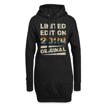 Limited Edition Geburtstag Party Jahrgang 2024 - Hoodie-Kleid - Schwarz - Vorne