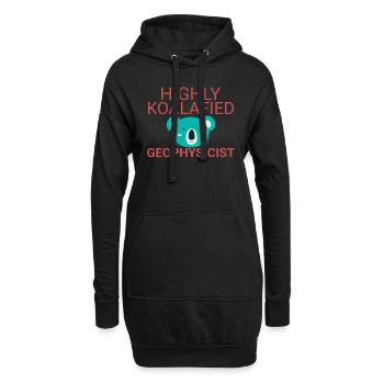 Geophysicist Koalafied Geophysics - Hoodie-Kleid - Schwarz - Vorne