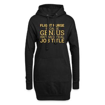 Flight Nurse Genius Luftrettung - Hoodie-Kleid - Schwarz - Vorne