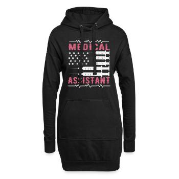 Medical Assistant American Flag Medical Assistant - Sweat-shirt à capuche long Femme - noir - Devant