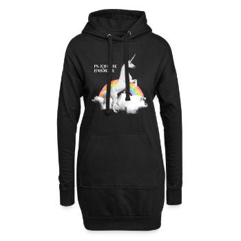 PS Ich liebe Einhörner Geschenk - Hoodie-Kleid - Schwarz - Vorne