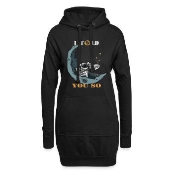 Bitcoin - Sweat-shirt à capuche long Femme - noir - Devant
