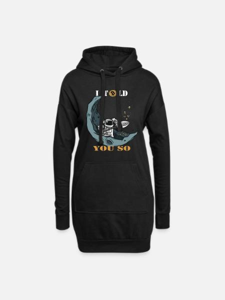 Bitcoin - Hoodie-Kleid - Schwarz