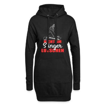 Sänger Singen Gesang - Hoodie-Kleid - Schwarz - Vorne