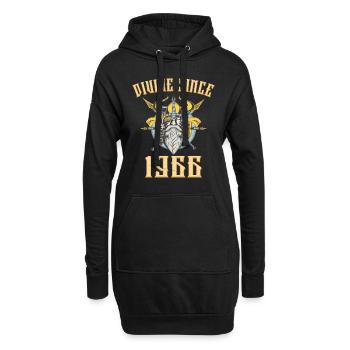 Dieu Viking, Divin Depuis 1966 Anniversaire 57 Ans - Sweat-shirt à capuche long Femme - noir - Devant