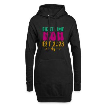 2023 Naissance Grossesse - Sweat-shirt à capuche long Femme - noir - Devant