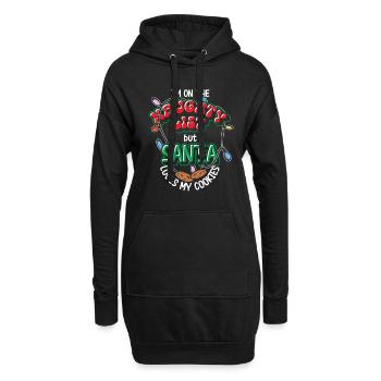 I'm On The Naughty List But Santa Loves My Cookies - Hoodie Dress - black - Front