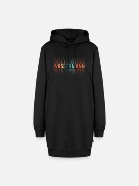 Wassermann Sternzeichen - Hoodie-Kleid - Schwarz