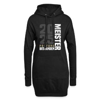 Meisterprüfung Bestanden 2025 - Hoodie-Kleid - Schwarz - Vorne