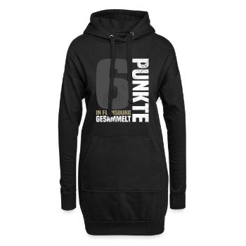 6 Punkte in Flensburg - Hoodie-Kleid - Schwarz - Vorne