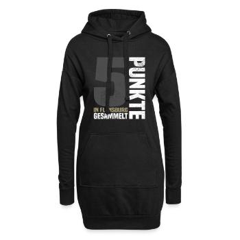 5 Punkte in Flensburg - Hoodie-Kleid - Schwarz - Vorne