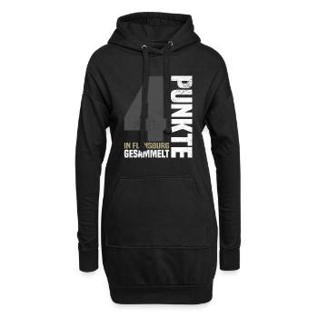 4 Punkte in Flensburg - Hoodie-Kleid - Schwarz - Vorne