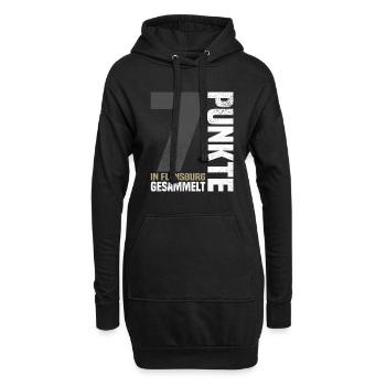 7 Punkte in Flensburg - Hoodie-Kleid - Schwarz - Vorne