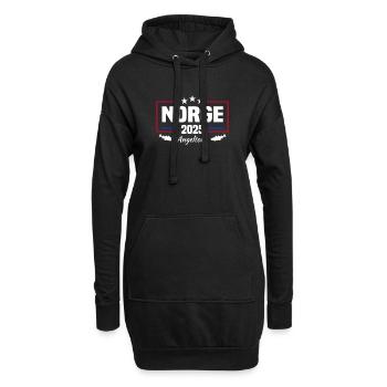 Norwegen Angeln 2025 - Hoodie-Kleid - Schwarz - Vorne