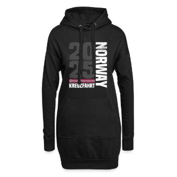 Norwegen Kreuzfahrt 2025 - Hoodie-Kleid - Schwarz - Vorne