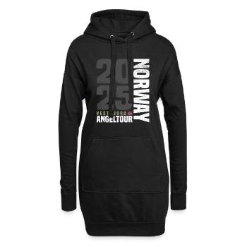 Vestfjord Norwegen Angeltour 2025 - Hoodie-Kleid - Schwarz - Vorne