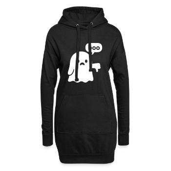 Fantôme avec les pouces vers le bas – bouh ! - Sweat-shirt à capuche long Femme - noir - Devant