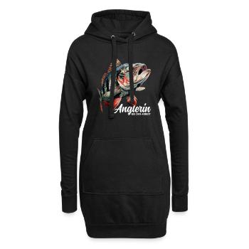 Anglerin - Hoodie-Kleid - Schwarz - Vorne