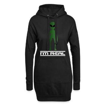 Aliens Universum Weltraum Außerirdische - Hoodie-Kleid - Schwarz - Vorne