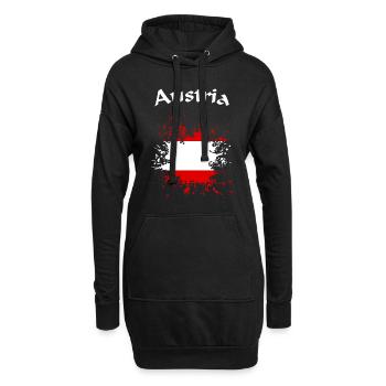 Austria Österreich - Hoodie-Kleid - Schwarz - Vorne