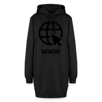 Internet - Hoodie-Kleid - Schwarz - Vorne - AI Model Female 172 light (172cm)