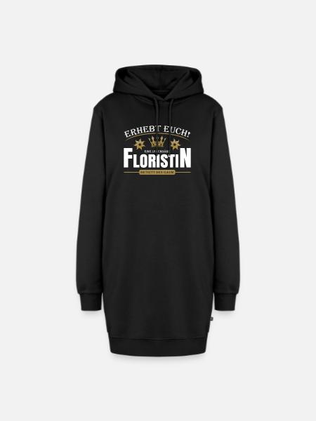 Floristin - Hoodie-Kleid - Schwarz