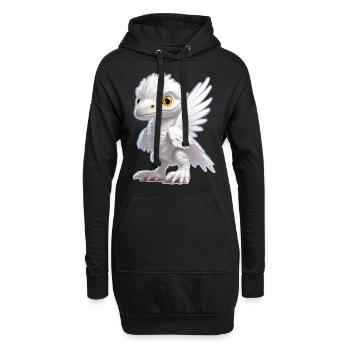 Petit Dragon - Sweat-shirt à capuche long Femme - noir - Devant