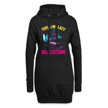 Années 1980 Années quatre-vingt fête costumée années 80 - Sweat-shirt à capuche long Femme - noir - Devant
